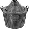 Plastový zahradní koš s víkem pro demižon 10 l ['zahradní koš k demižonu', ' na víno', ' koš na domácí víno', ' koš k vinařskému demižonu', ' košík na víno', ' koš na vinný demižon', ' plastový koš na demižon', ' plastový koš s držadly', ' kulatý koš na demižon a do zahrady', ' koš se samostatným víkem na demižon 10 l']