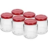 Sklenice twist-off, "grubasek" 580ml s bordovým víčkem fi82/6, 6 ks. ['sklenice', ' sklenice', ' sada sklenic', ' nádoby', ' skleněné nádoby', ' sklenice na skladování', ' kuchyňské sklenice', ' sklenice ze skla', ' sklenice s kovovým víčkem', ' sklenice na skladování potravin', ' sklenice na zavařeniny', ' sklenice na bylinky', ' sklenice na kávu', ' sklenice na čaj', ' sklenice do myčky', ' skleněná sklenice', ' sklenice s víčkem', ' sada sklenic', ' sklenice na džemy', ' sklenice "grubasek"', ' grubasek']