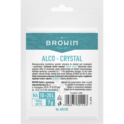 Alco-crystal - prostředek zlepšující vlastnosti alkoholů
