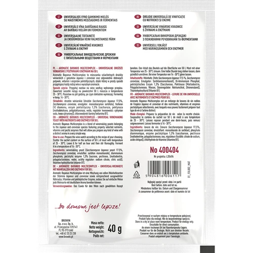 Aromatic Bayanus Multicomplex startovací sada na víno, 40 g - 2