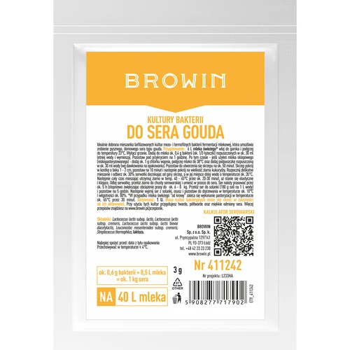 Bakteriální kultury pro sýr gouda