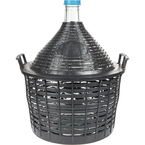 Balón na víno 20 L v plastovém koši
