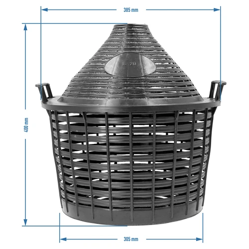 Balón na víno 20 L v plastovém koši - 4