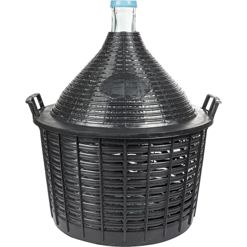 Balón na víno 25 L v plastovém koši