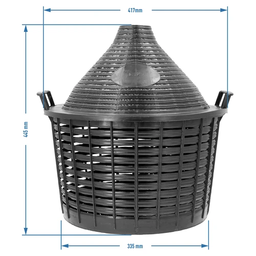 Balón na víno 25 L v plastovém koši - 6