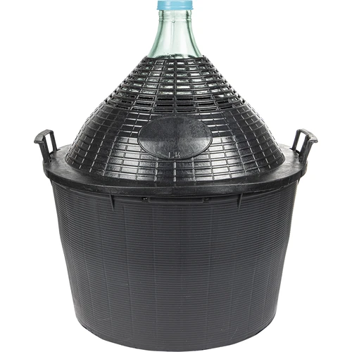 Balón na víno 34 L v plastovém koši