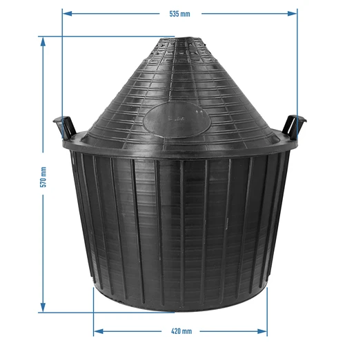 Balón na víno 54 L v plastovém koši - 6