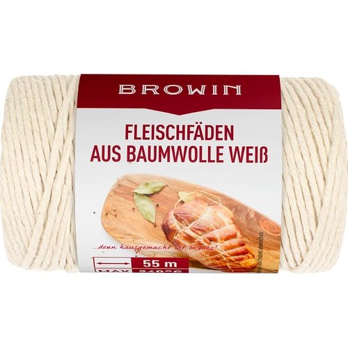 Bavlněné provázky na maso bílé (240°C) 55 m - 2