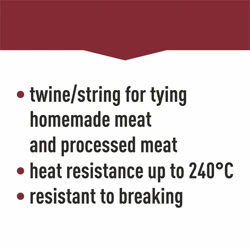 Bavlněné uzenářské nitě bílé (240°C) 145 m - 8