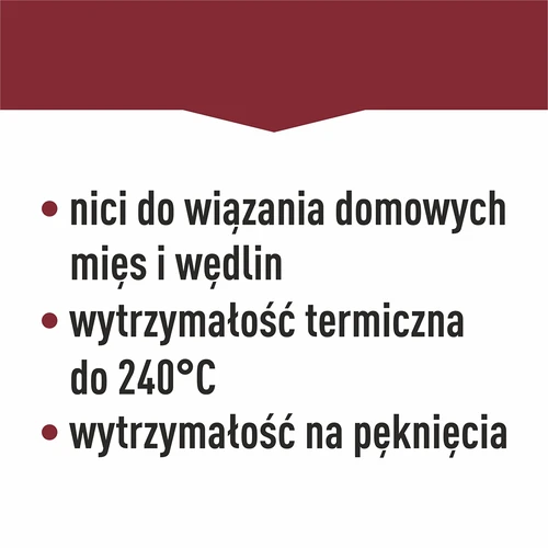 Bavlněné uzenářské nitě bílé (240°C) 145 m - 7