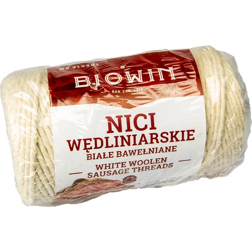 Bavlněné uzenářské nitě bílé (240°C) 55 m - 2