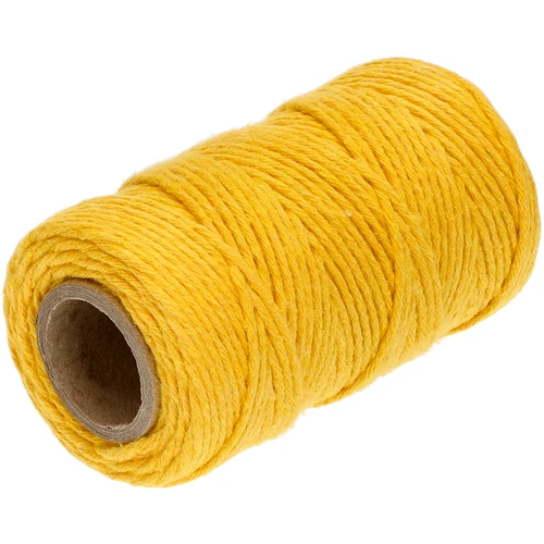Bavlněný provázek žlutý 2 mm/55 m/100 g - 2