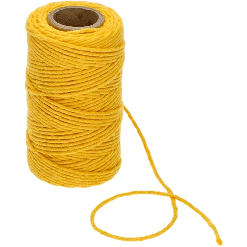 Bavlněný provázek žlutý 2 mm/55 m/100 g - 3