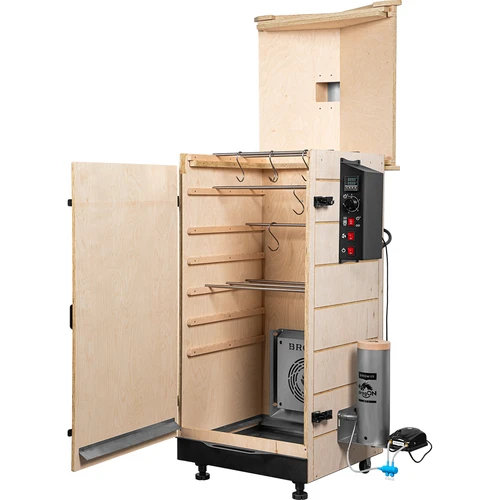 Bezrámová udírna dragON PLYWOOD NATURE s digitálním regulátorem, 200 l - 3