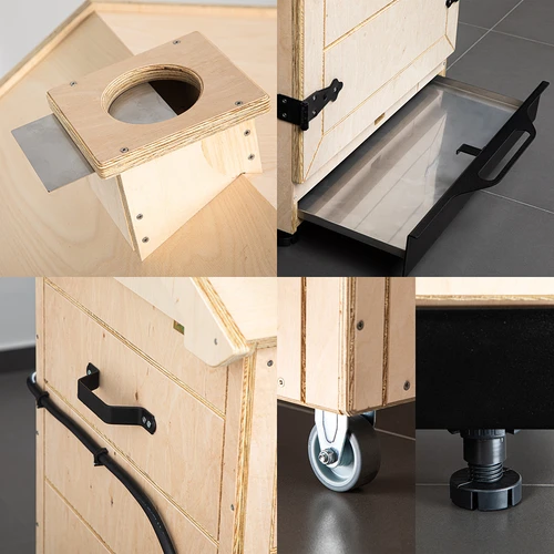 Bezrámová udírna dragON PLYWOOD NATURE s řídicí jednotkou Wi-Fi, 200 l - 6
