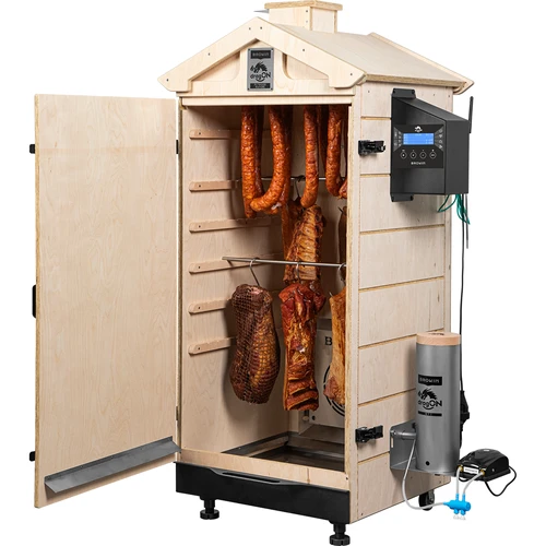 Bezrámová udírna dragON PLYWOOD NATURE s řídicí jednotkou Wi-Fi, 200 l - 4