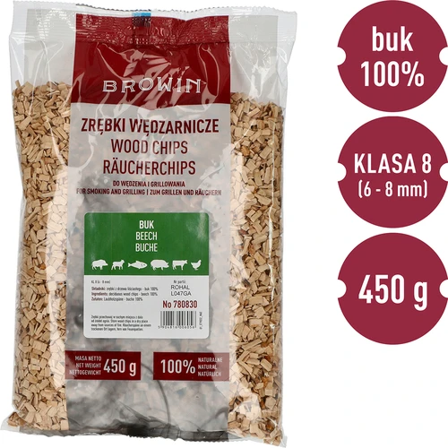 Bukové štěpky na uzení/grilování, 450 g, tř. 8 - 3