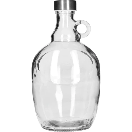 Dáma Demižon 1,5 L, s kovovým uzávěrem fi 43 mm a držadlem