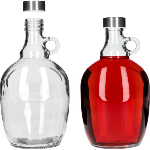 Dáma Demižon 1,5 L, s kovovým uzávěrem fi 43 mm a držadlem - 3