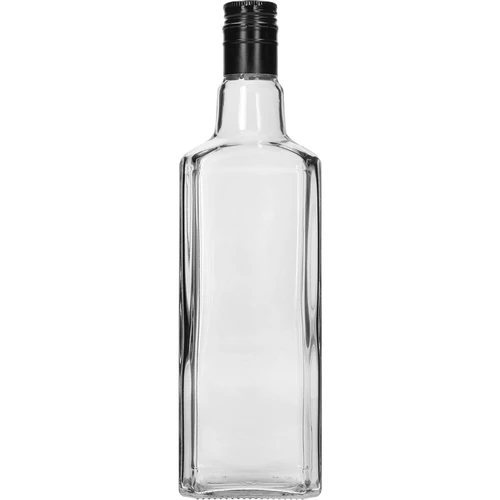 Dekorativní láhev TYNKTURA 0,5 l s dlouhým černým šroubovacím uzávěrem, průměr 28 mm, 1 ks