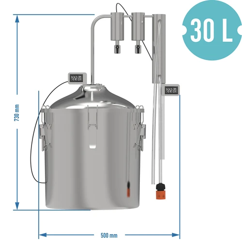 Destilátor hawkSTILL 1.0 CONVEX 30 l - 2 odlučovače - 9