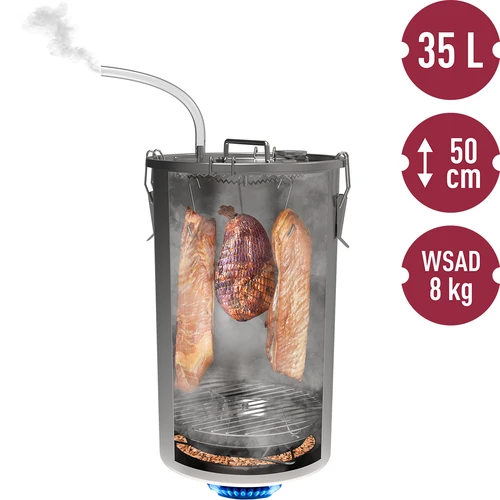 Domácí udírna v hrnci, 35 L, na plynový sporák - 6