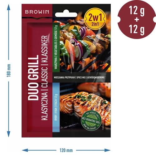 Duo Grill Klasická na ryby a zeleninu - směs koření 2 v 1, 2 x 12 g - 4