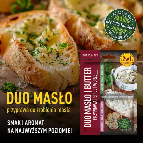 Duo Máslo - česnekové a bylinkové koření 2 v 1, 2 x 12g - 5