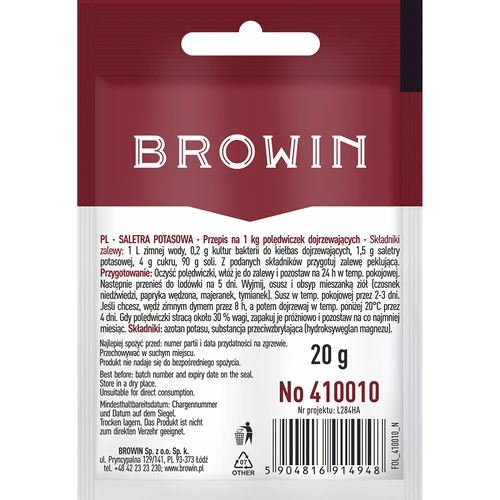 Dusičnan draselný na nakládání masa, 20 g - 2