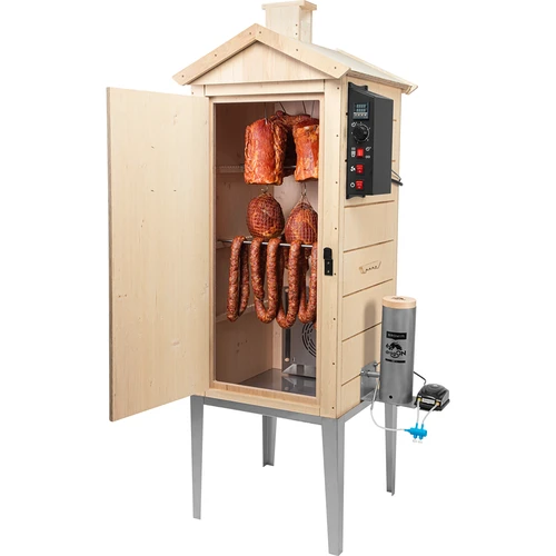 Elektrická udírna dragON PLYWOOD NATURE 100E s topným modulem a digitálním regulátorem - 4