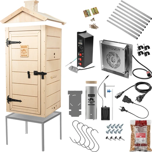 Elektrická udírna dragON PLYWOOD NATURE 100E s topným modulem a digitálním regulátorem - 2