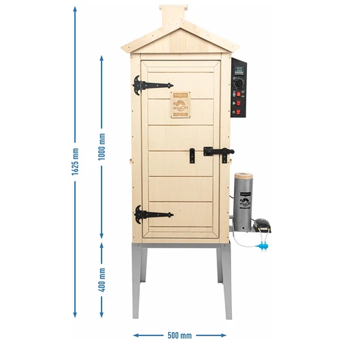 Elektrická udírna dragON PLYWOOD NATURE 100E s topným modulem a digitálním regulátorem - 14