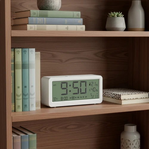 Elektronická meteostanice Soens - bílá, s hodinami a kalendářem - 8