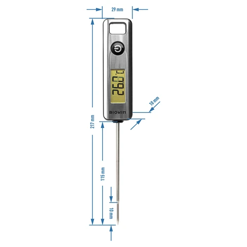 Elektronický kuchyňský teploměr, LCD (-50°C do +200°C) - 4