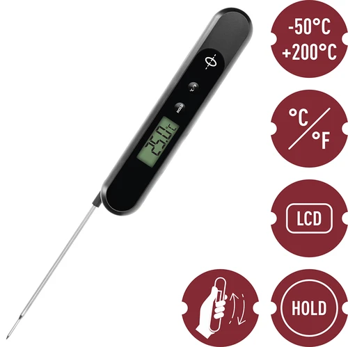 Elektronický kuchyňský teploměr ručně nabíjený - 7