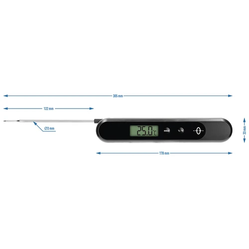 Elektronický kuchyňský teploměr ručně nabíjený - 8