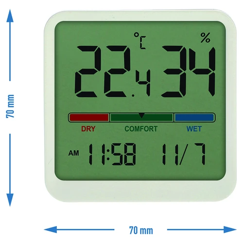 Elektronický pokojový teploměr, bílý - 9