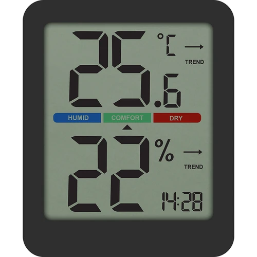 Elektronický pokojový teploměr, černý - 2