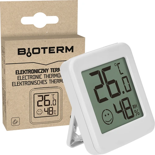 Elektronický teploměr s indikátorem komfortu, bílý - 7