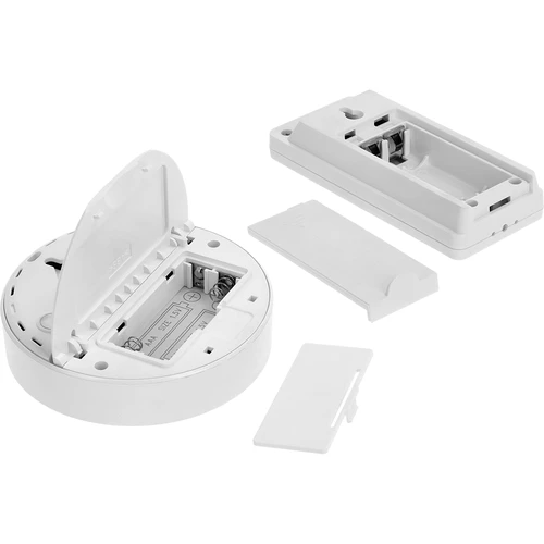 Elektronický teploměr značky Soens – kulatý, bílý, s bezdrátovým venkovním čidlem - 4