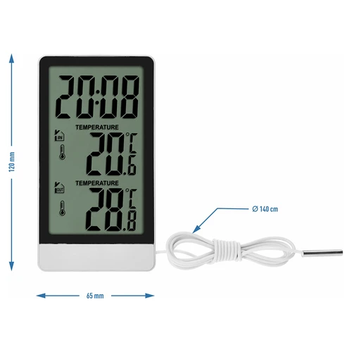 Elektronický teploměr značky Soens – se sondou, bílý - 6