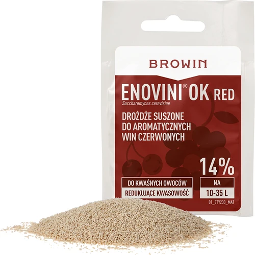 Enovini® OK RED - vinařské kvasnice snižující kyselost 7 g - 3
