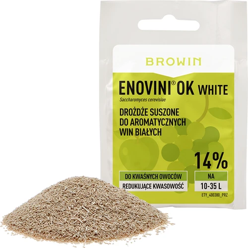 Enovini® OK WHITE - vinařské kvasnice snižující kyselost 7 g - 3