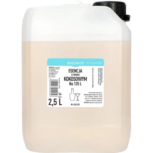 Esence s kokosovou příchutí, 2,5L, na 125L hotového nápoje