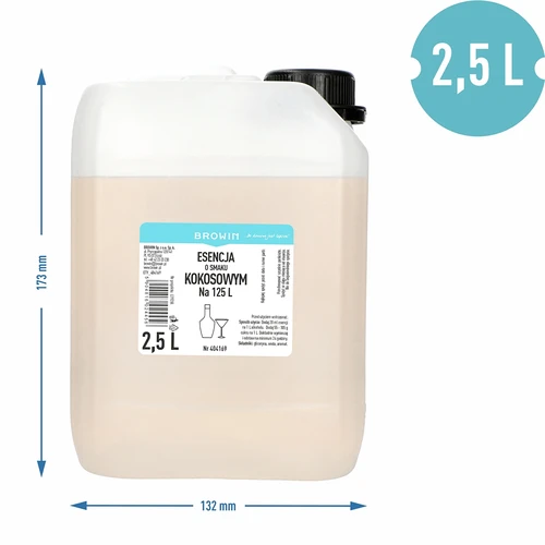 Esence s kokosovou příchutí, 2,5L, na 125L hotového nápoje - 3