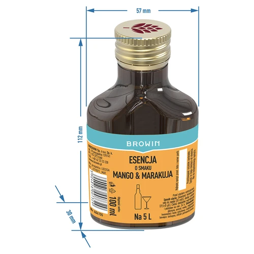 Esence s příchutí mango & marakuja na 5 L, 100 ml - 6