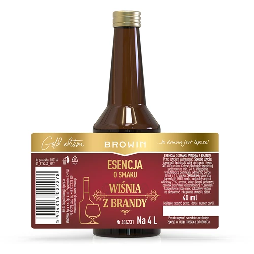 Esence s příchutí Třešeň s brandy, 40 ml - na 4 L - 4