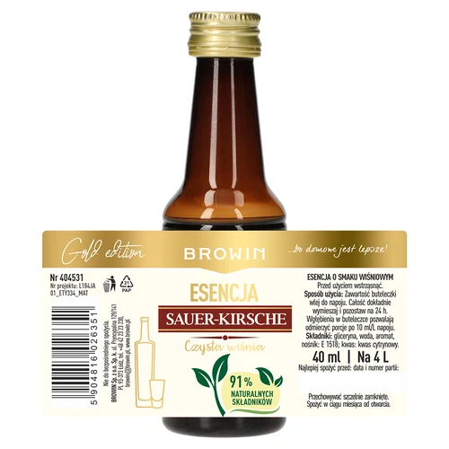 Esence Sauer-Kirsche – Čistá višeň, 40 ml, na 4 l - 5