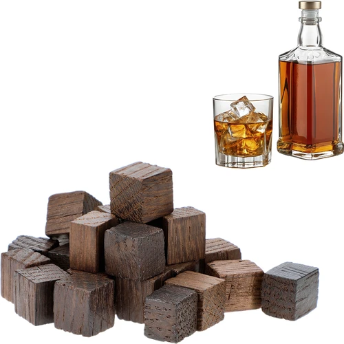 Francouzské dubové kostky, silně opékané, aromatizované – Whisky, 20 g - 3