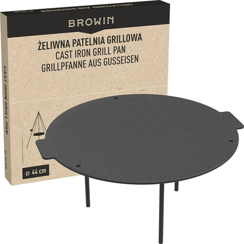 Grilovací pánev, litinová, fi 44 cm - 10